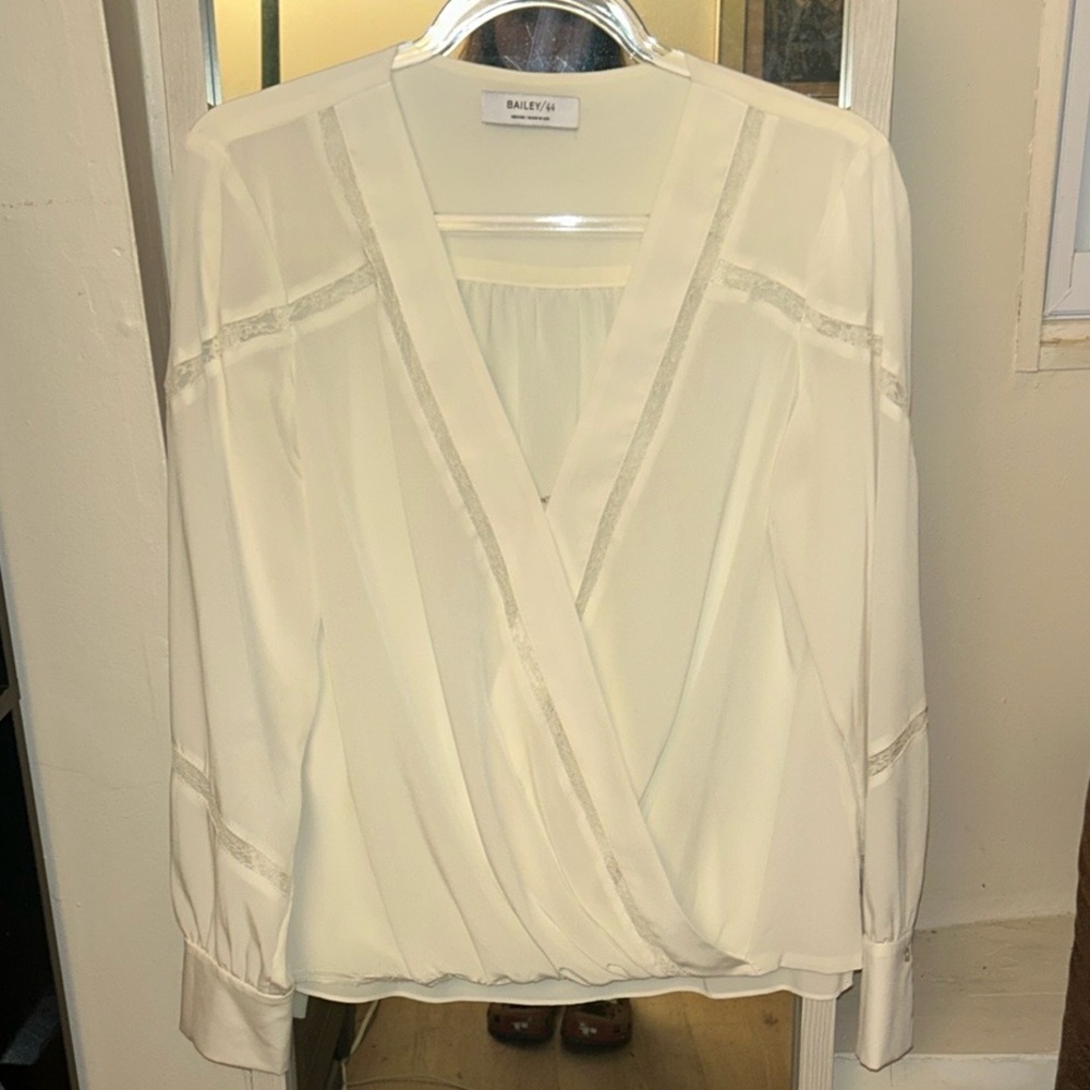 Bailey 44 | Long Sleeve Wrap Lace Blouse